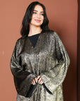Printed Foil Abaya - Snake print