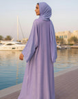 Dazzle Open Abaya - Lilac Mist