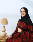 Dazzle Open Abaya - Ruby