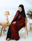 Dazzle Open Abaya - Ruby