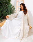 Dazzle Open Abaya - Frosted