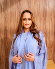 Dazzle Open Abaya - Lilac Mist