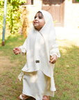 Mirha Kids Abaya Set - Off-White