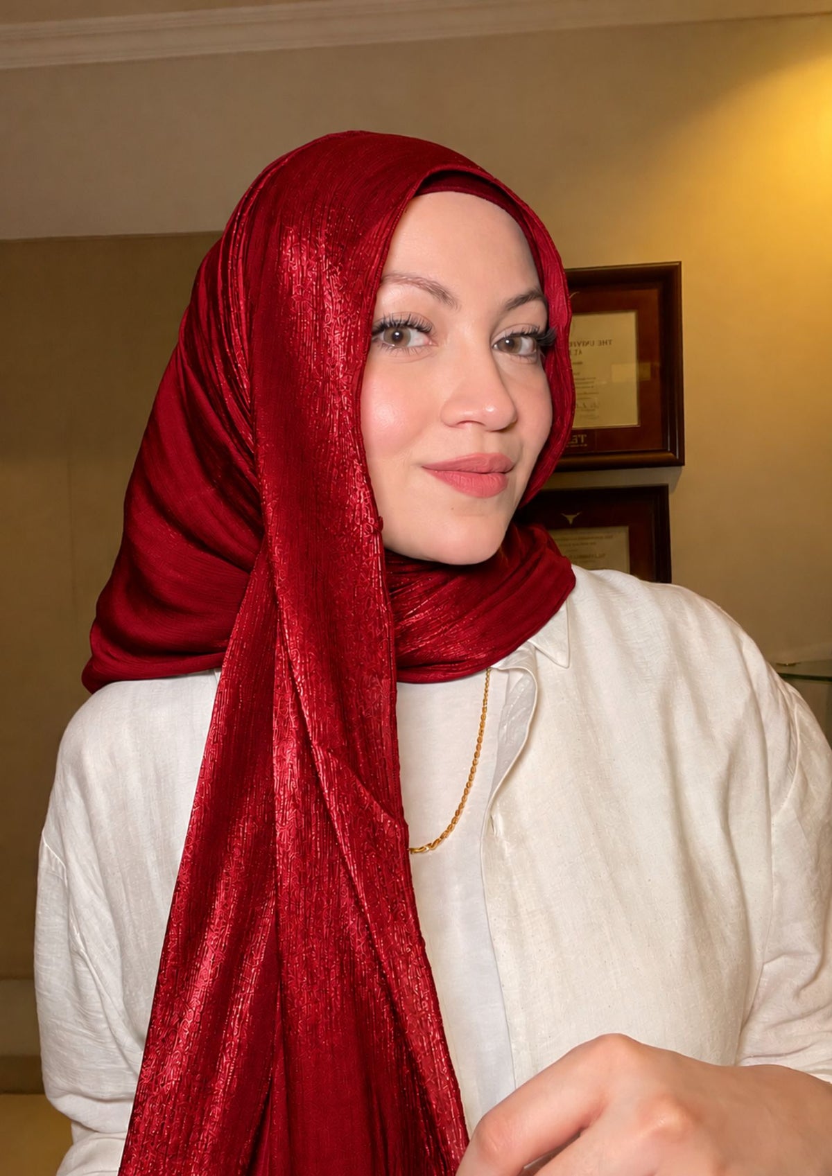 Luxe hijab Maroon