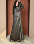 Printed Foil Abaya - Snake print