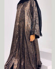 Printed Foil Abaya - Snake print