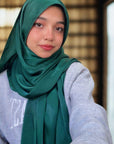Extra Drape Hijabs - Festive Edition - Bottle Green