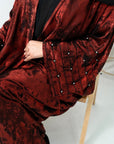 Dazzle Open Abaya - Ruby