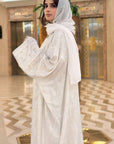 Dazzle Open Abaya - Frosted