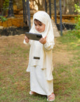 Mirha Kids Abaya Set - Off-White