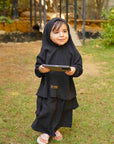 Mirha Kids Abaya Set - Black