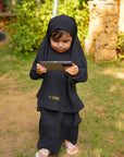 Mirha Kids Abaya Set - Black