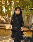 Mirha Kids Abaya Set - Black
