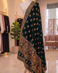 Emerald Heirloom - Luxury Velvet Shawl Abaya Set