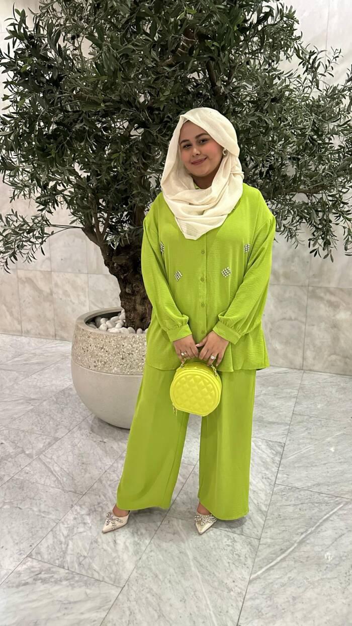 Coord Set- Lime Green