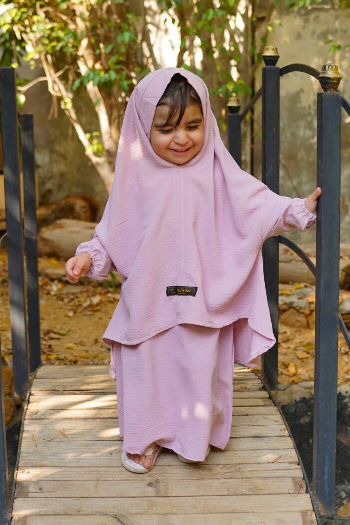 Mirha Kids Abaya Set - Pink