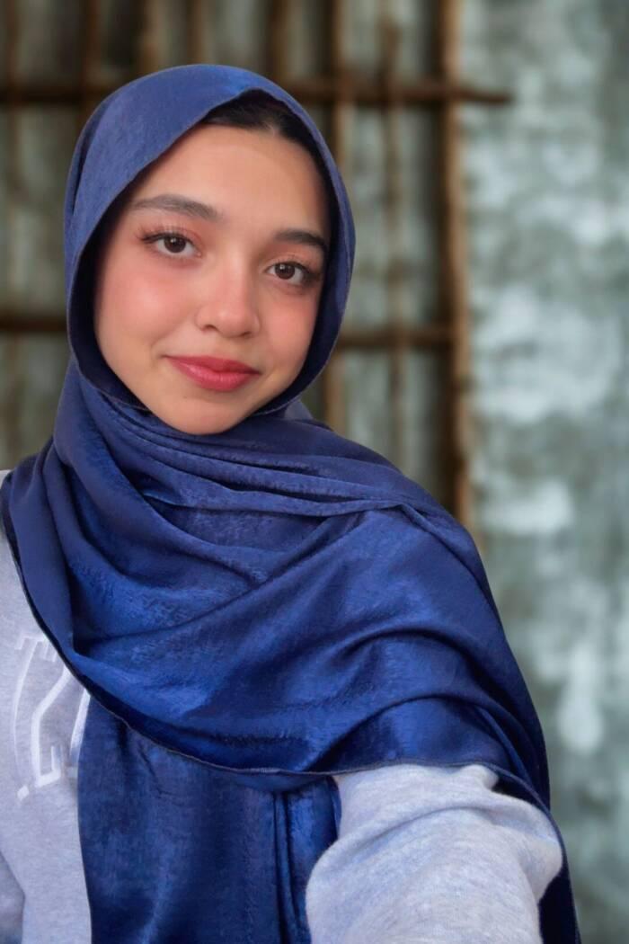 Extra Drape Hijabs - Festive Edition - Navy Blue