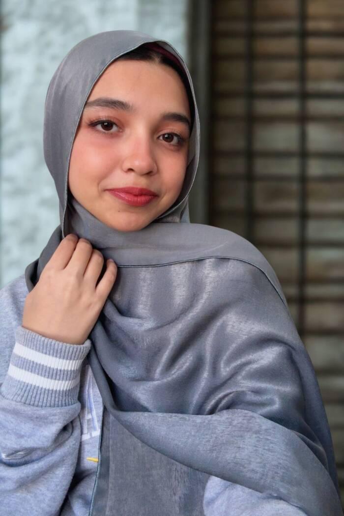 Extra Drape Hijabs - Festive Edition - Grey/Silver